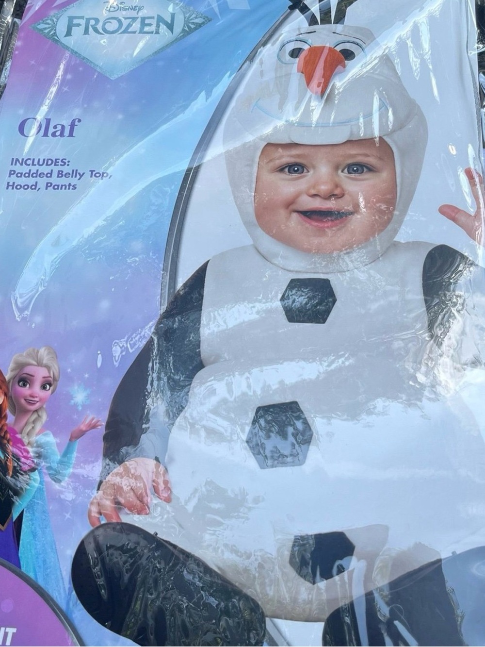 Disney Olaf Infant Costume - White/Black with Orange Nose